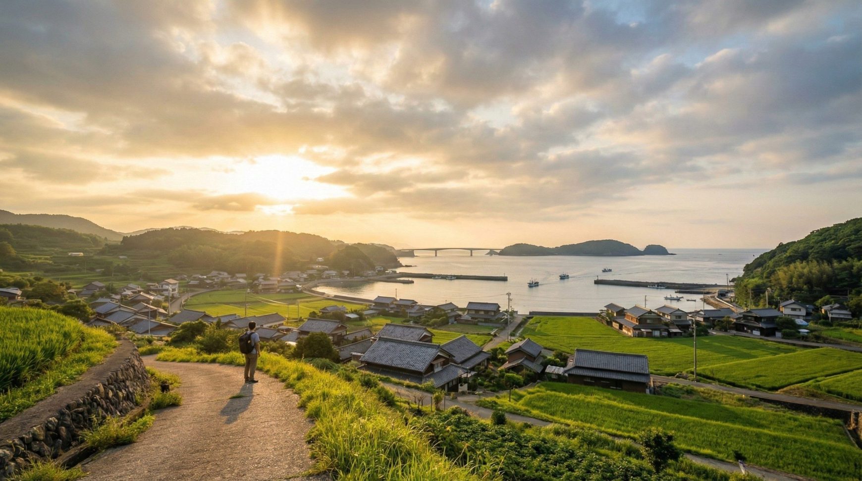 未来への希望を感じさせる地域の風景画像